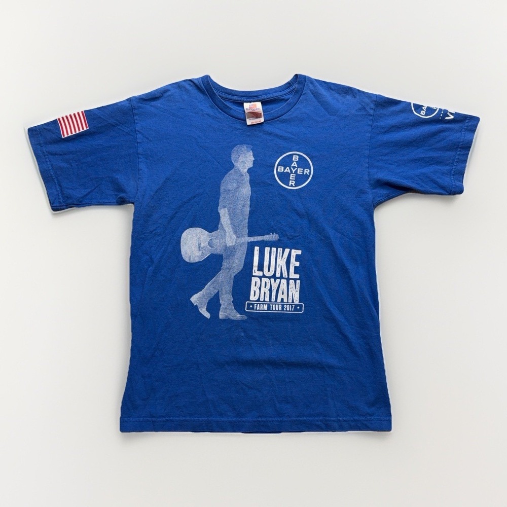 Luke Bryan Farm Tour 2017 Concert Shirt M American City Country Tour USA Made